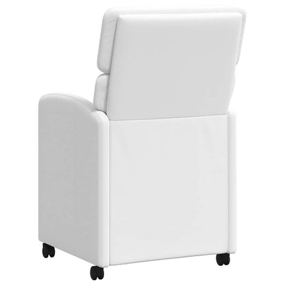 vidaXL Esszimmerstühle mit Rollen 2 pcs Weiß 58 x 65 x 98 cm