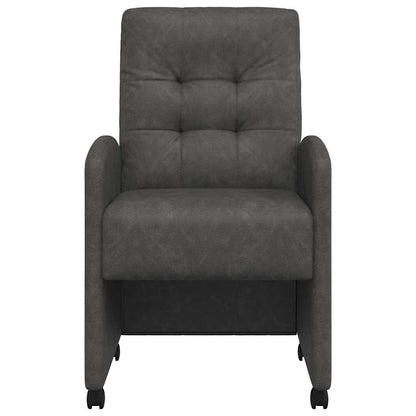 Esszimmerstühle mit Rollen 2 pcs Schwarz 58 x 67 x 97 cm