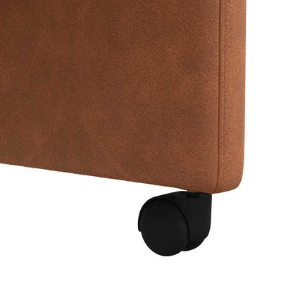 vidaXL Esszimmerstühle mit Rollen 2 pcs Braun 58 x 67 x 97 cm