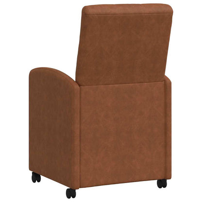vidaXL Esszimmerstühle mit Rollen 2 pcs Braun 58 x 67 x 97 cm