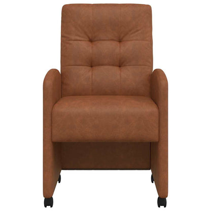 vidaXL Esszimmerstühle mit Rollen 2 pcs Braun 58 x 67 x 97 cm