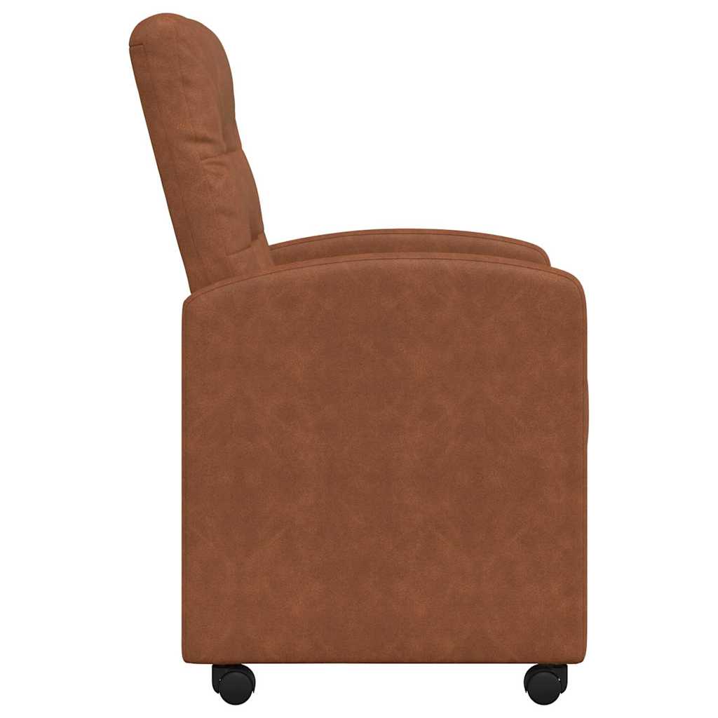 vidaXL Esszimmerstühle mit Rollen 2 pcs Braun 58 x 67 x 97 cm