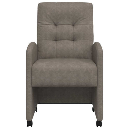 Esszimmerstühle mit Rollen 2 pcs Grau 58 x 67 x 97 cm