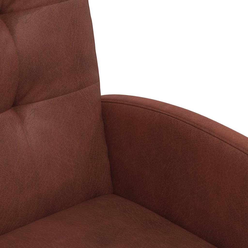 vidaXL Esszimmerstühle mit Rollen 2 pcs Glänzendes Braun Kunstleder