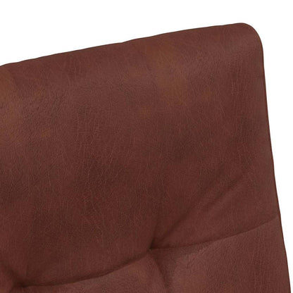 vidaXL Esszimmerstühle mit Rollen 2 pcs Glänzendes Braun Kunstleder