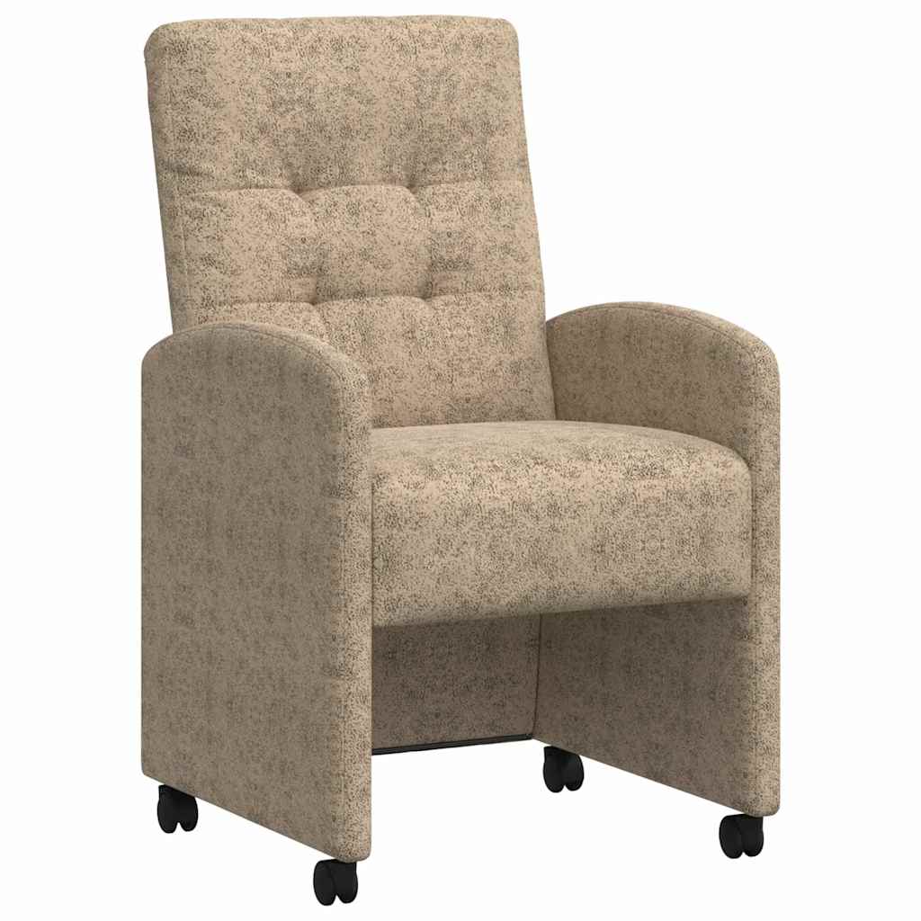 vidaXL Esszimmerstühle mit Rollen 2 pcs Hellgrau 58 x 67 x 97 cm