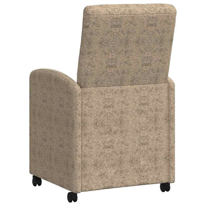 vidaXL Esszimmerstühle mit Rollen 2 pcs Hellgrau 58 x 67 x 97 cm