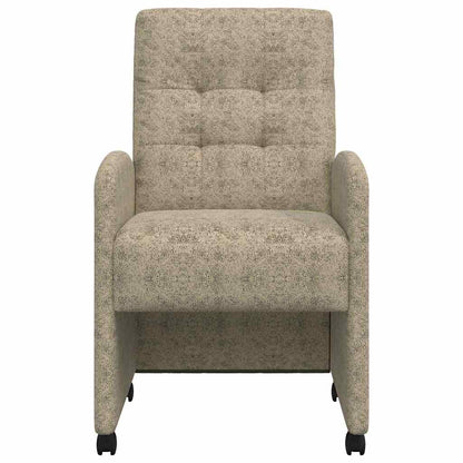 vidaXL Esszimmerstühle mit Rollen 2 pcs Hellgrau 58 x 67 x 97 cm