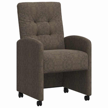 vidaXL Esszimmerstühle mit Rollen 2 pcs Dunkelgrau 58 x 67 x 97 cm