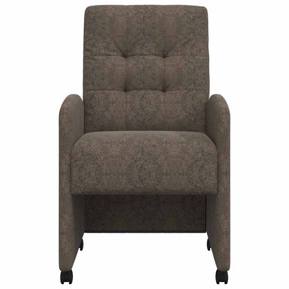 Esszimmerstühle mit Rollen 2 pcs Dunkelgrau 58 x 67 x 97 cm