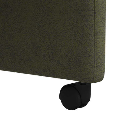 vidaXL Esszimmerstühle mit Rollen 2 pcs Armeegrün 58 x 67 x 97 cm