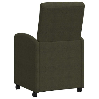 vidaXL Esszimmerstühle mit Rollen 2 pcs Armeegrün 58 x 67 x 97 cm