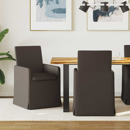 vidaXL Esszimmerstühle 2 pcs Dunkelgrau 57 x 67 x 95 cm Leinen