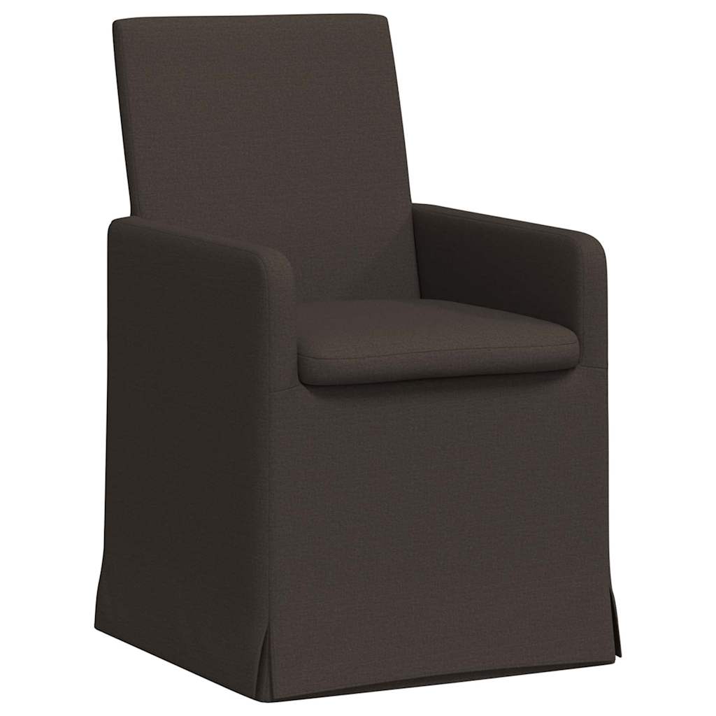 vidaXL Esszimmerstühle 2 pcs Dunkelgrau 57 x 67 x 95 cm Leinen