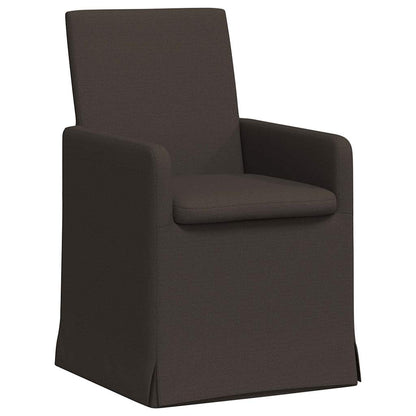 vidaXL Esszimmerstühle 2 pcs Dunkelgrau 57 x 67 x 95 cm Leinen