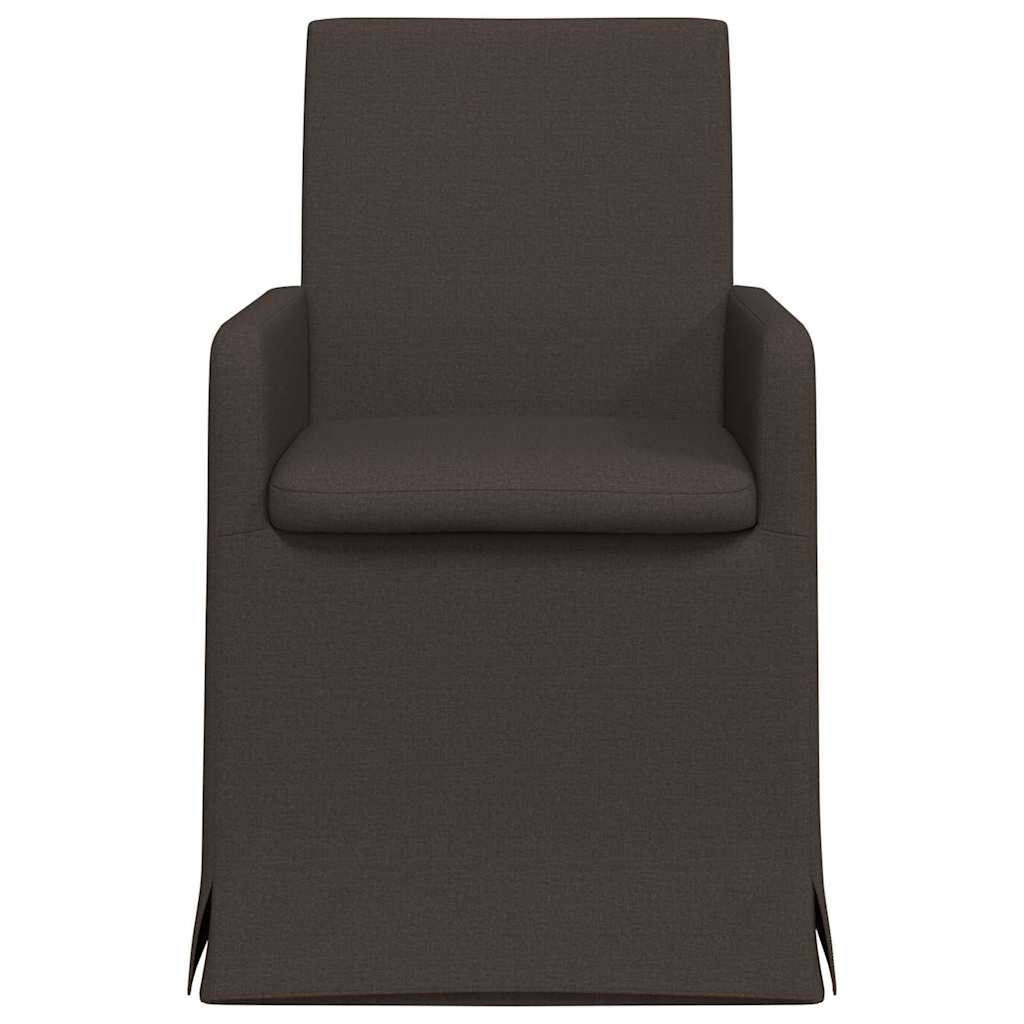 vidaXL Esszimmerstühle 2 pcs Dunkelgrau 57 x 67 x 95 cm Leinen