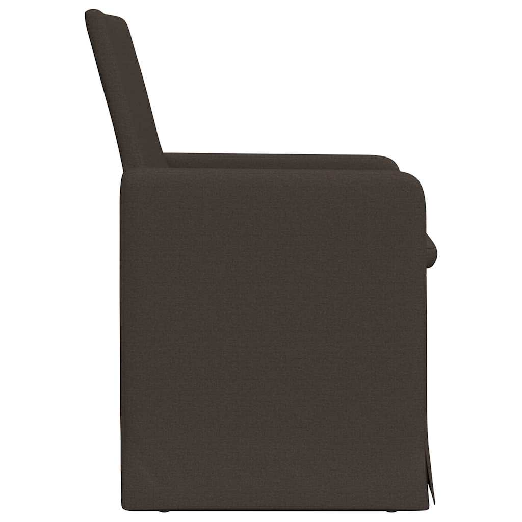 vidaXL Esszimmerstühle 2 pcs Dunkelgrau 57 x 67 x 95 cm Leinen