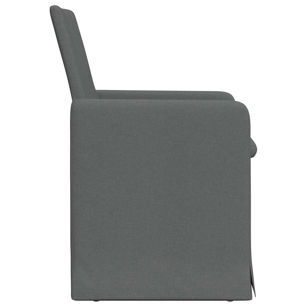 vidaXL Esszimmerstühle 2 pcs Dunkelgrau 57 x 67 x 95 cm Stoff