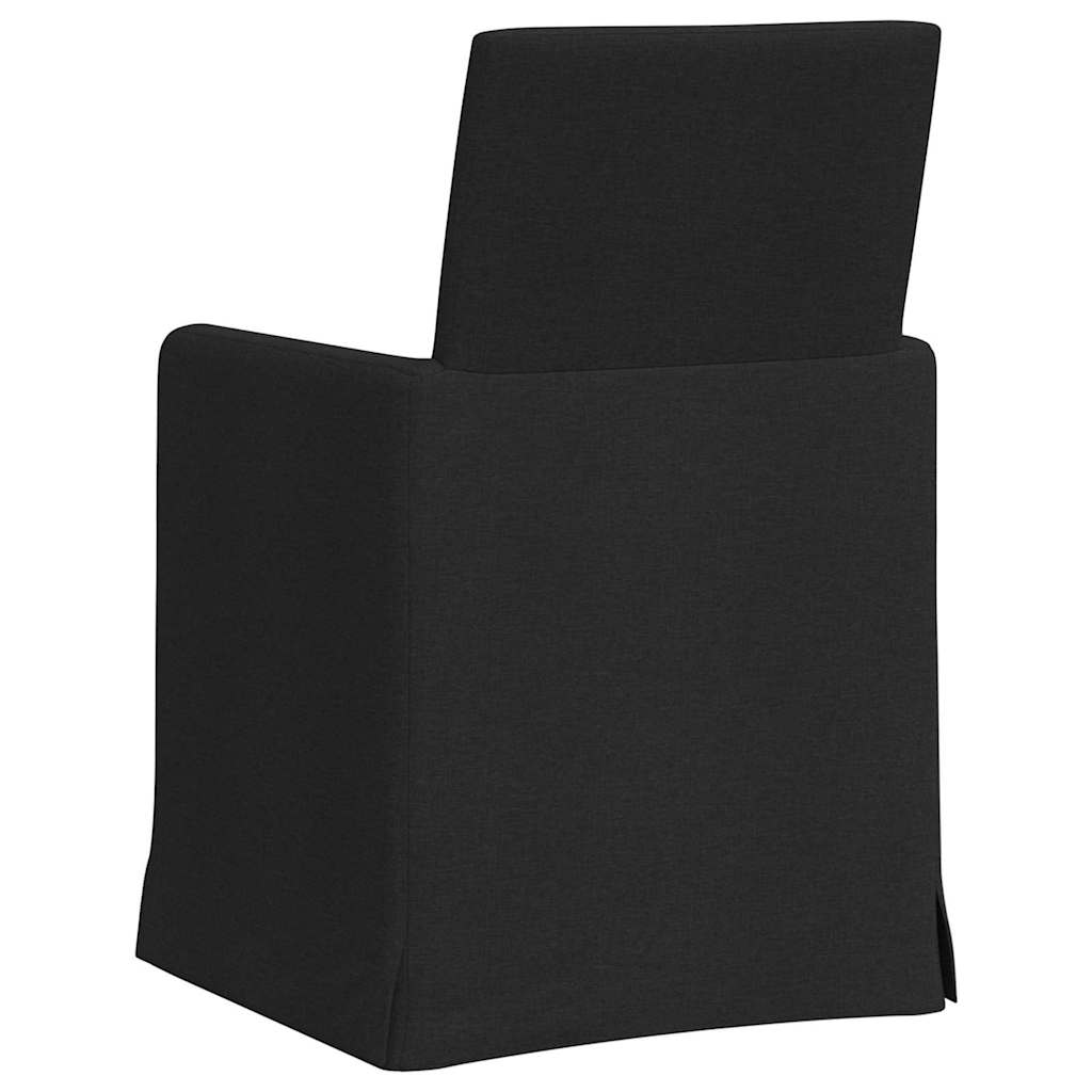 Esszimmerstühle 2 pcs Schwarz 57 x 67 x 95 cm Stoff