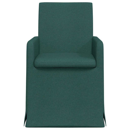 vidaXL Esszimmerstühle 2 pcs Dunkelgrün 57 x 67 x 95 cm Stoff