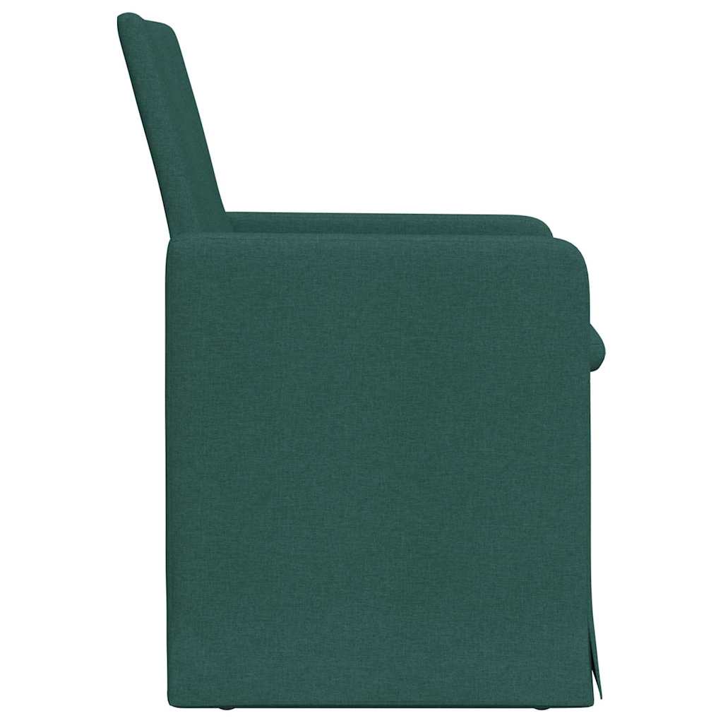 vidaXL Esszimmerstühle 2 pcs Dunkelgrün 57 x 67 x 95 cm Stoff