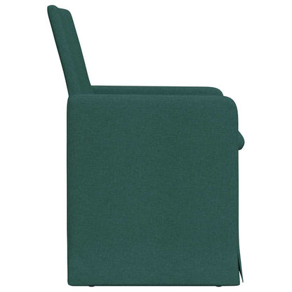 vidaXL Esszimmerstühle 2 pcs Dunkelgrün 57 x 67 x 95 cm Stoff