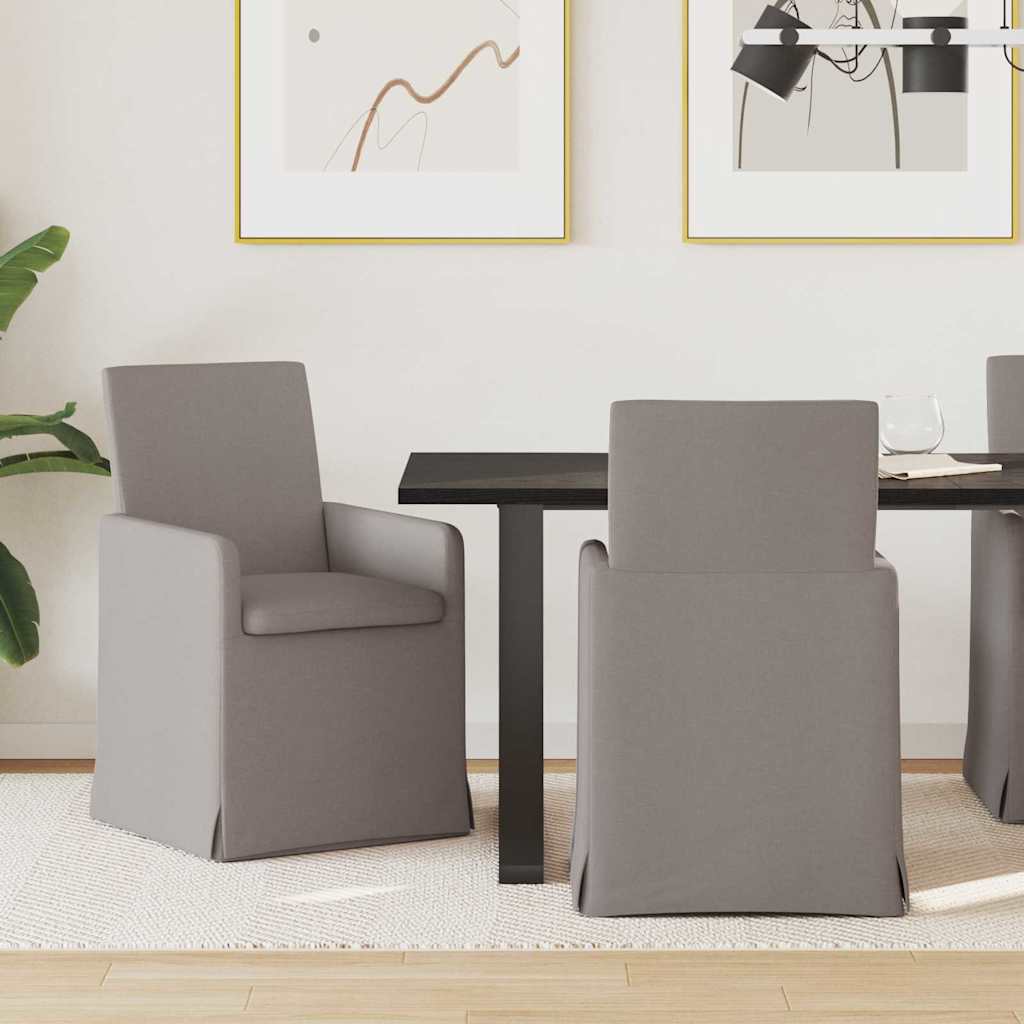 vidaXL Esszimmerstühle 2 pcs Taupe 57 x 67 x 95 cm Stoff