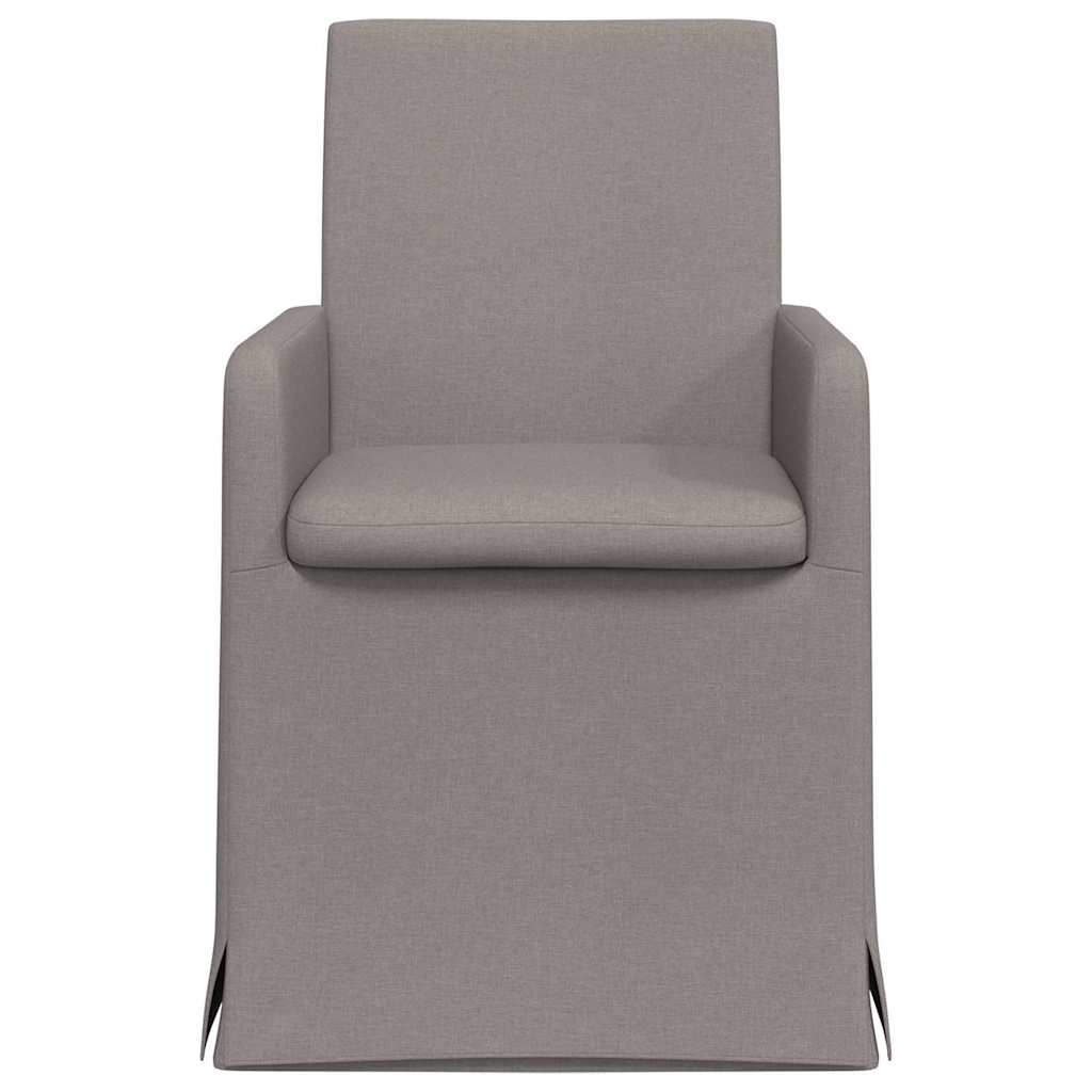 vidaXL Esszimmerstühle 2 pcs Taupe 57 x 67 x 95 cm Stoff