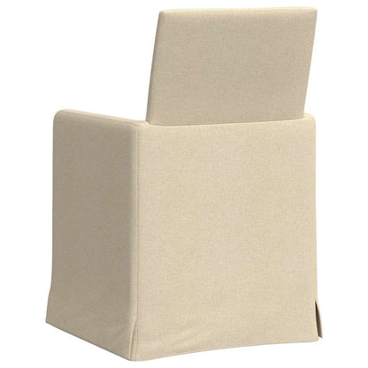 Esszimmerstühle 2 pcs Creme 57 x 67 x 95 cm Stoff