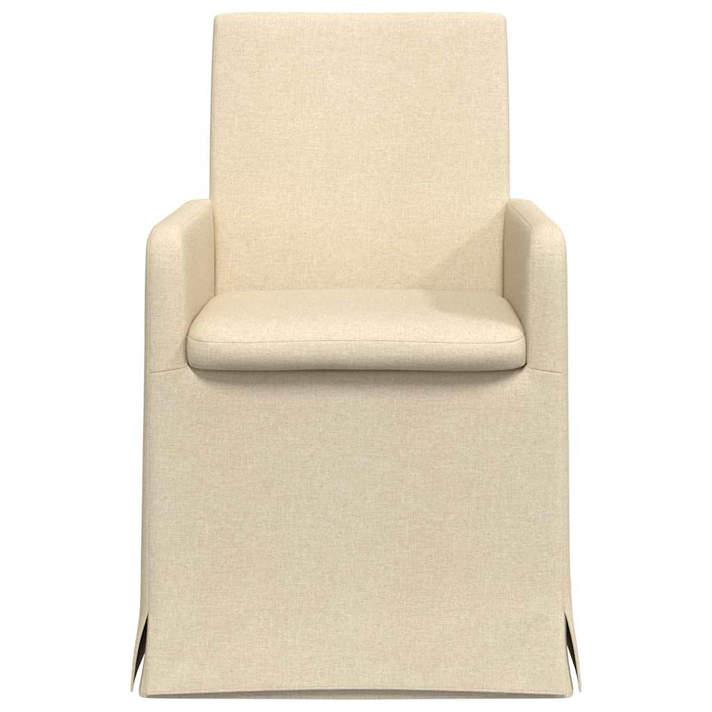 Esszimmerstühle 2 pcs Creme 57 x 67 x 95 cm Stoff