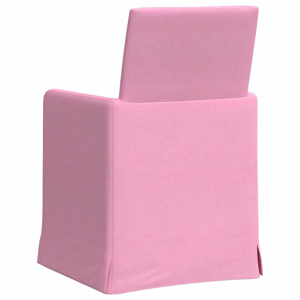 Esszimmerstühle 2 pcs Rosa 57 x 67 x 95 cm Stoff
