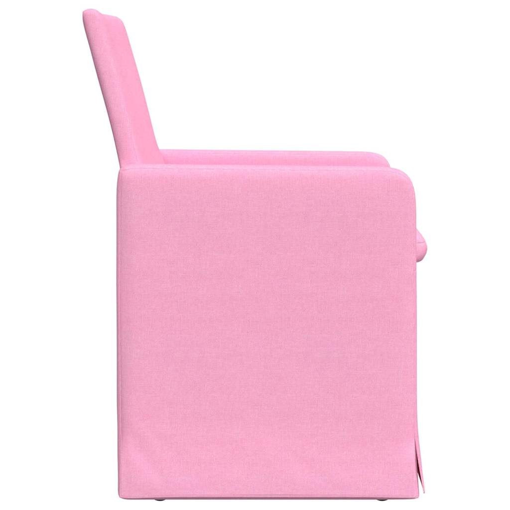 Esszimmerstühle 2 pcs Rosa 57 x 67 x 95 cm Stoff