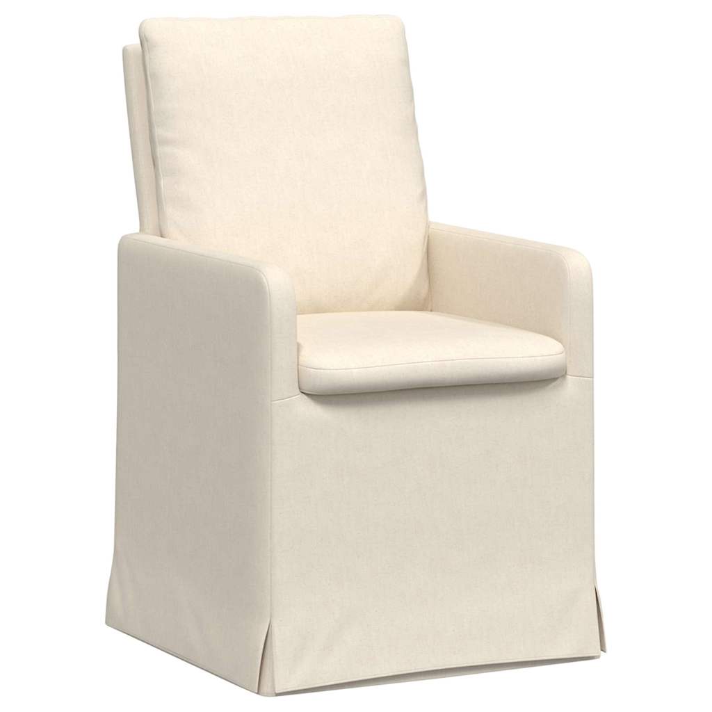 vidaXL Esszimmerstühle 2 pcs Beige 57 x 67 x 98 cm Leinen