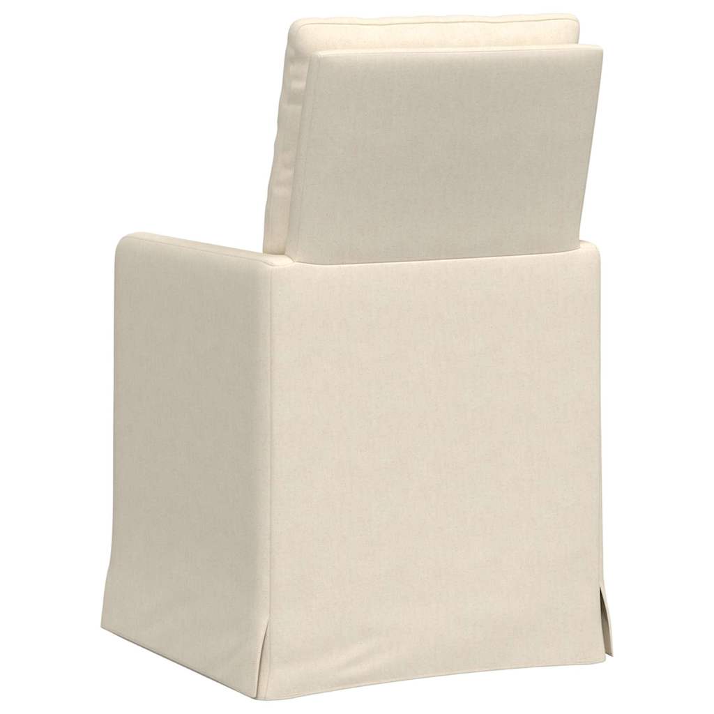 vidaXL Esszimmerstühle 2 pcs Beige 57 x 67 x 98 cm Leinen
