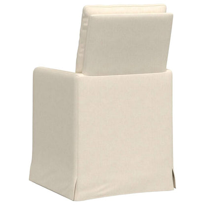 vidaXL Esszimmerstühle 2 pcs Beige 57 x 67 x 98 cm Leinen