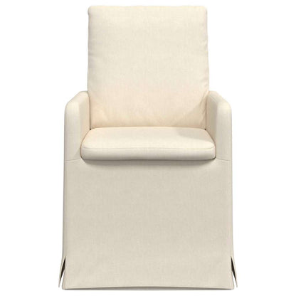 vidaXL Esszimmerstühle 2 pcs Beige 57 x 67 x 98 cm Leinen
