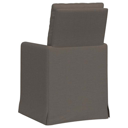 vidaXL Esszimmerstühle 2 pcs Hellgrau 57 x 67 x 98 cm Leinen