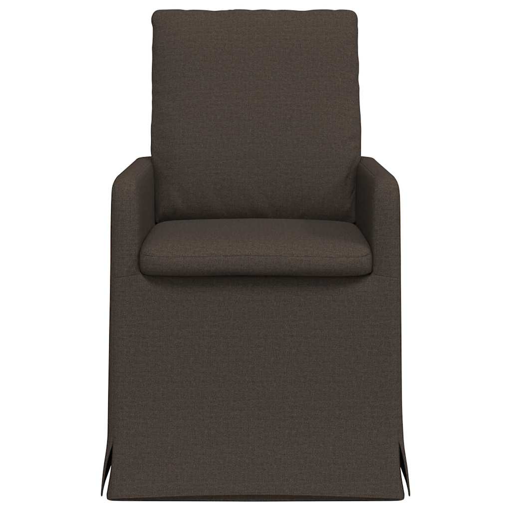 vidaXL Esszimmerstühle 2 pcs Dunkelgrau 57 x 67 x 98 cm Leinen
