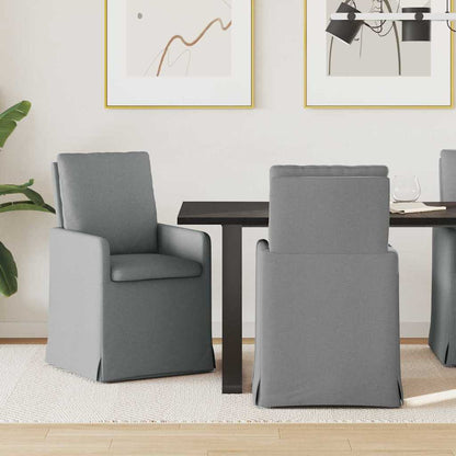 vidaXL Esszimmerstühle 2 pcs Hellgrau 57 x 67 x 98 cm Stoff