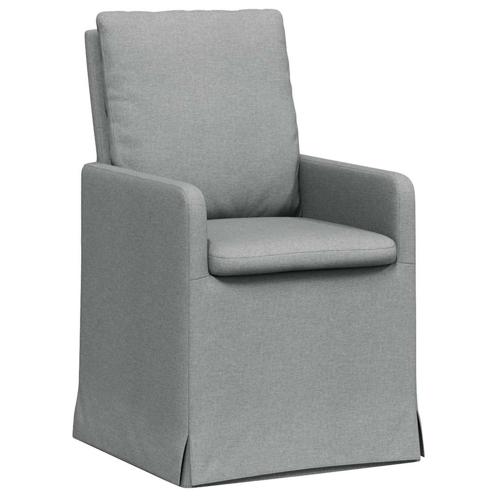vidaXL Esszimmerstühle 2 pcs Hellgrau 57 x 67 x 98 cm Stoff