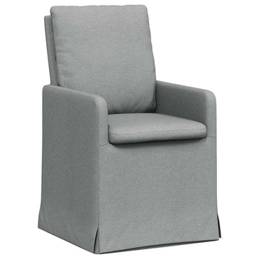 vidaXL Esszimmerstühle 2 pcs Hellgrau 57 x 67 x 98 cm Stoff