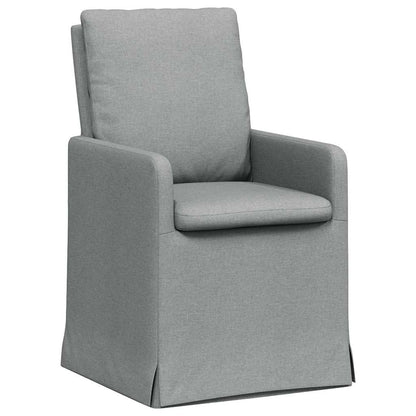 vidaXL Esszimmerstühle 2 pcs Hellgrau 57 x 67 x 98 cm Stoff