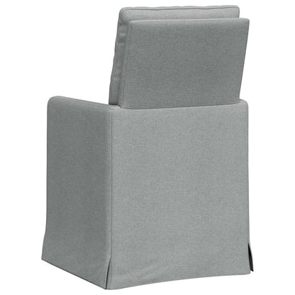 vidaXL Esszimmerstühle 2 pcs Hellgrau 57 x 67 x 98 cm Stoff