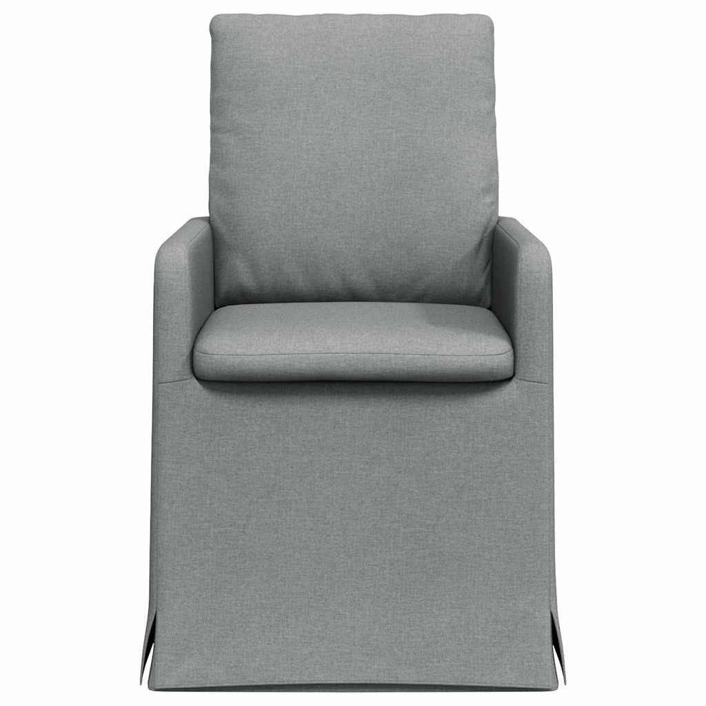 vidaXL Esszimmerstühle 2 pcs Hellgrau 57 x 67 x 98 cm Stoff