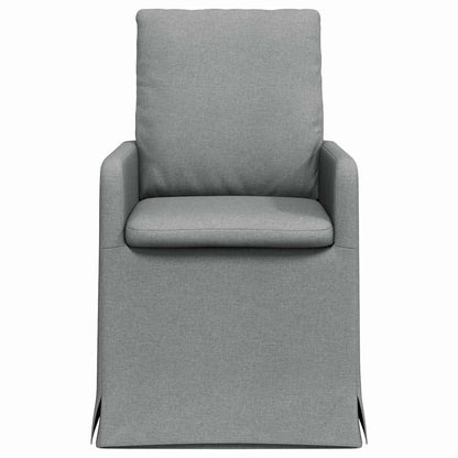 vidaXL Esszimmerstühle 2 pcs Hellgrau 57 x 67 x 98 cm Stoff