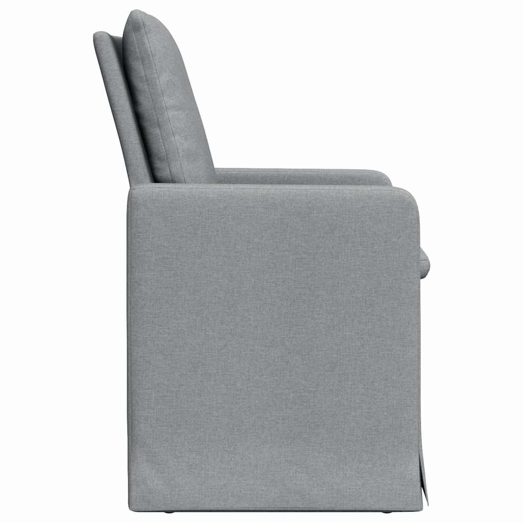 vidaXL Esszimmerstühle 2 pcs Hellgrau 57 x 67 x 98 cm Stoff