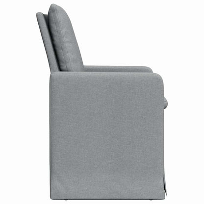 vidaXL Esszimmerstühle 2 pcs Hellgrau 57 x 67 x 98 cm Stoff
