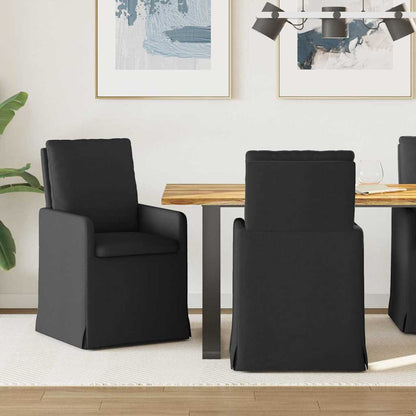 vidaXL Esszimmerstühle 2 pcs Schwarz 57 x 67 x 98 cm Stoff