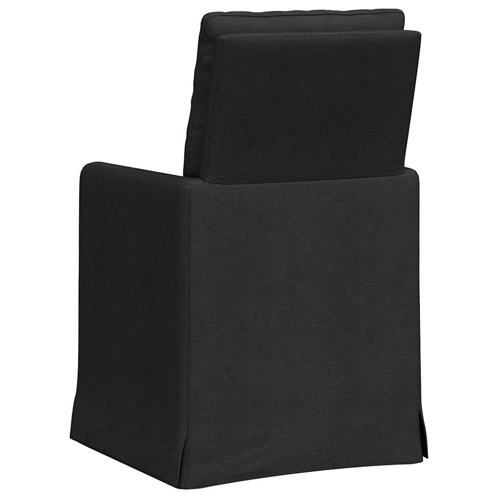 vidaXL Esszimmerstühle 2 pcs Schwarz 57 x 67 x 98 cm Stoff