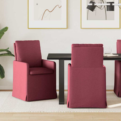 vidaXL Esszimmerstühle 2 pcs Weinrot 57 x 67 x 98 cm Stoff